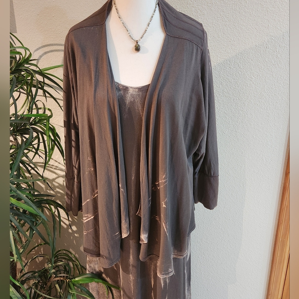 Testimony Los Angeles 2pc Dress & Jacket Set French Terry Cotton